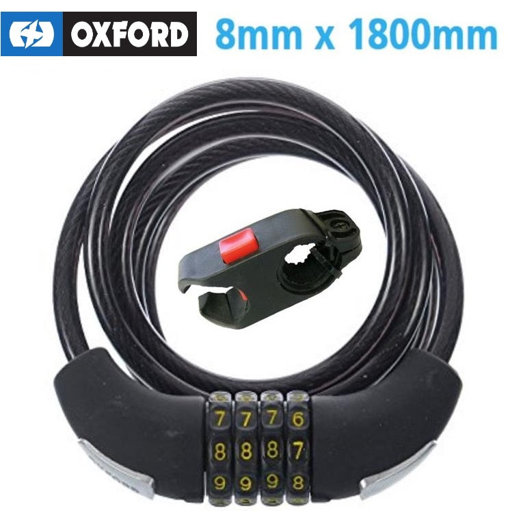 Oxford Combination Cable Lock - 8mm x 1.8m