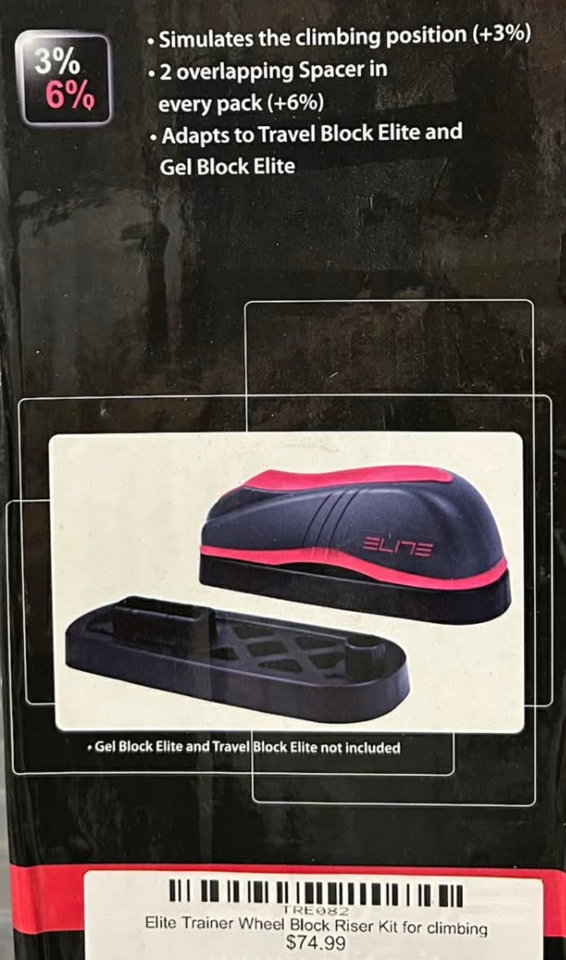 Elite Trainer Wheel Block Riser Kit for climbing