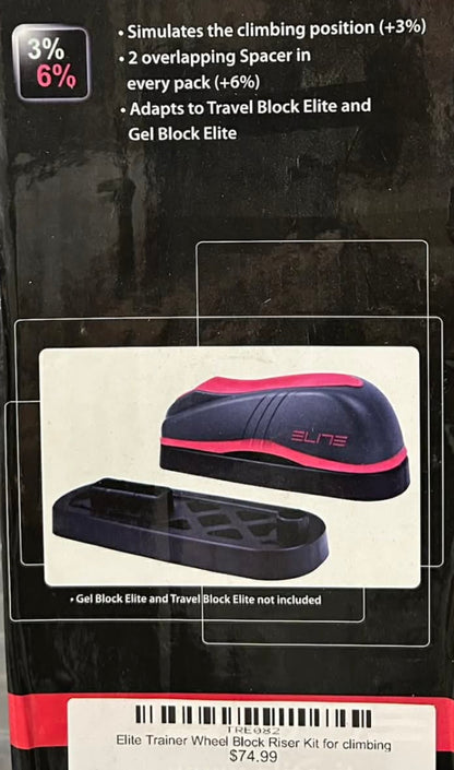 Elite Trainer Wheel Block Riser Kit for climbing