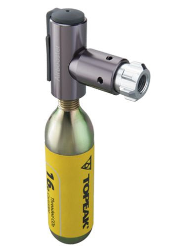Topeak CO2 Airbooster Inflator + 1x Threaded 16g CO2 cartridge